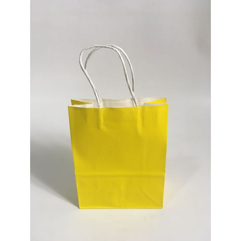 MALIK - Pack 24 bolsas amarillas 21x13x8 cm, ¡prácticas-versátiles!