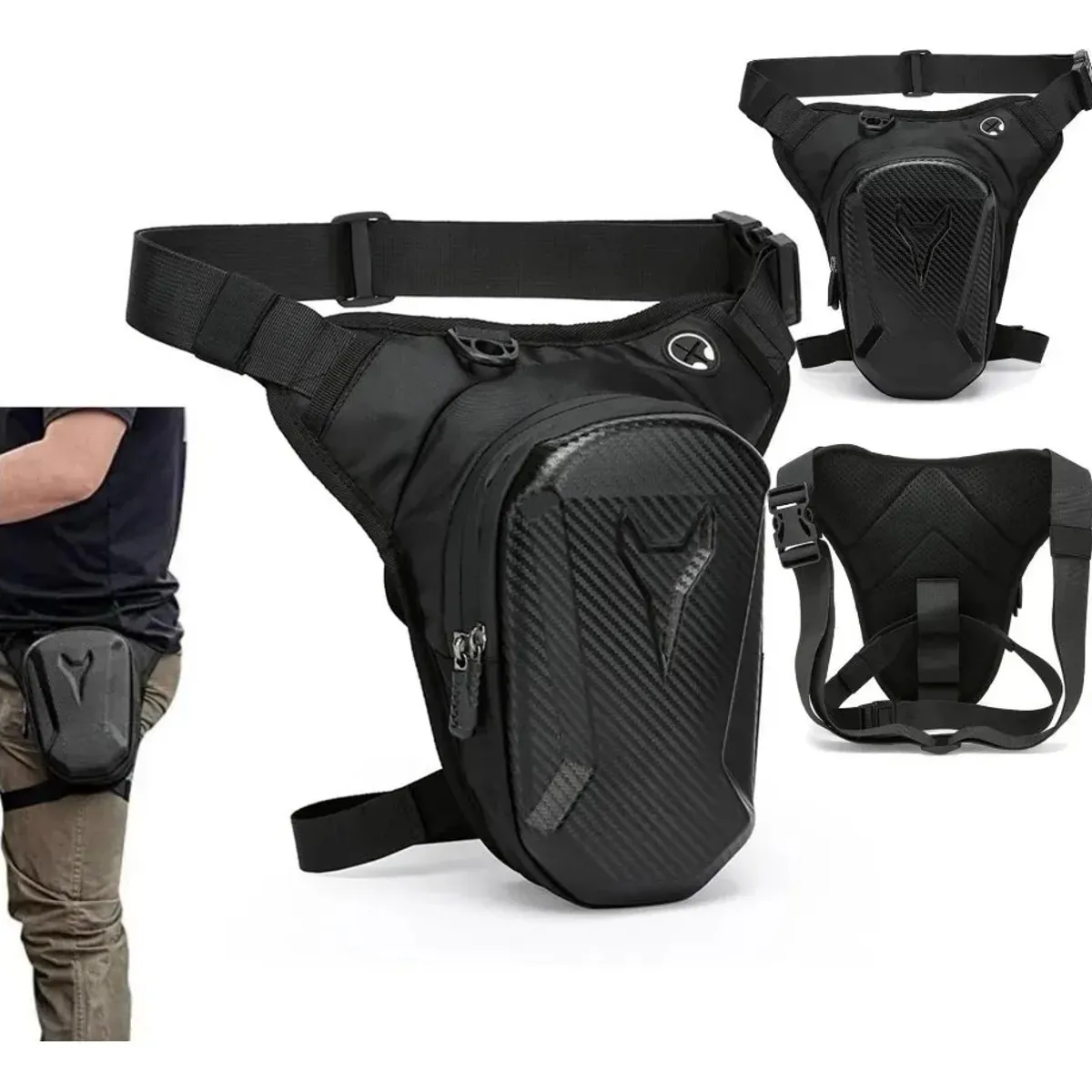 KUANGYE - Muslera De Pierna Para Moto Motociclista Negro