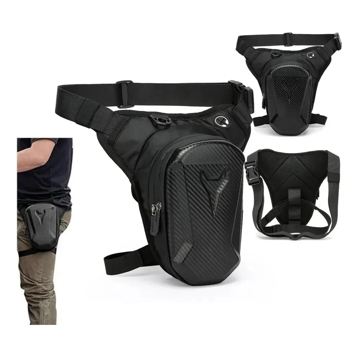 KUANGYE - Muslera De Pierna Para Moto Motociclista Negro