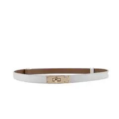 TIOZONEY - Cinturón Mujer-Blanco