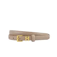 TIOZONEY - Cinturón Mujer-Beige