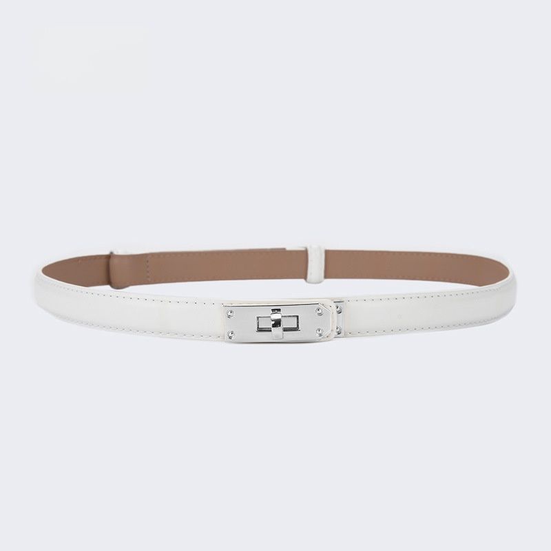 TIOZONEY - Cinturón Mujer-Blanco