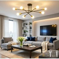 Lámpara De Techo Moderna 8 Luces E27 Para Dormitorio Colgantes