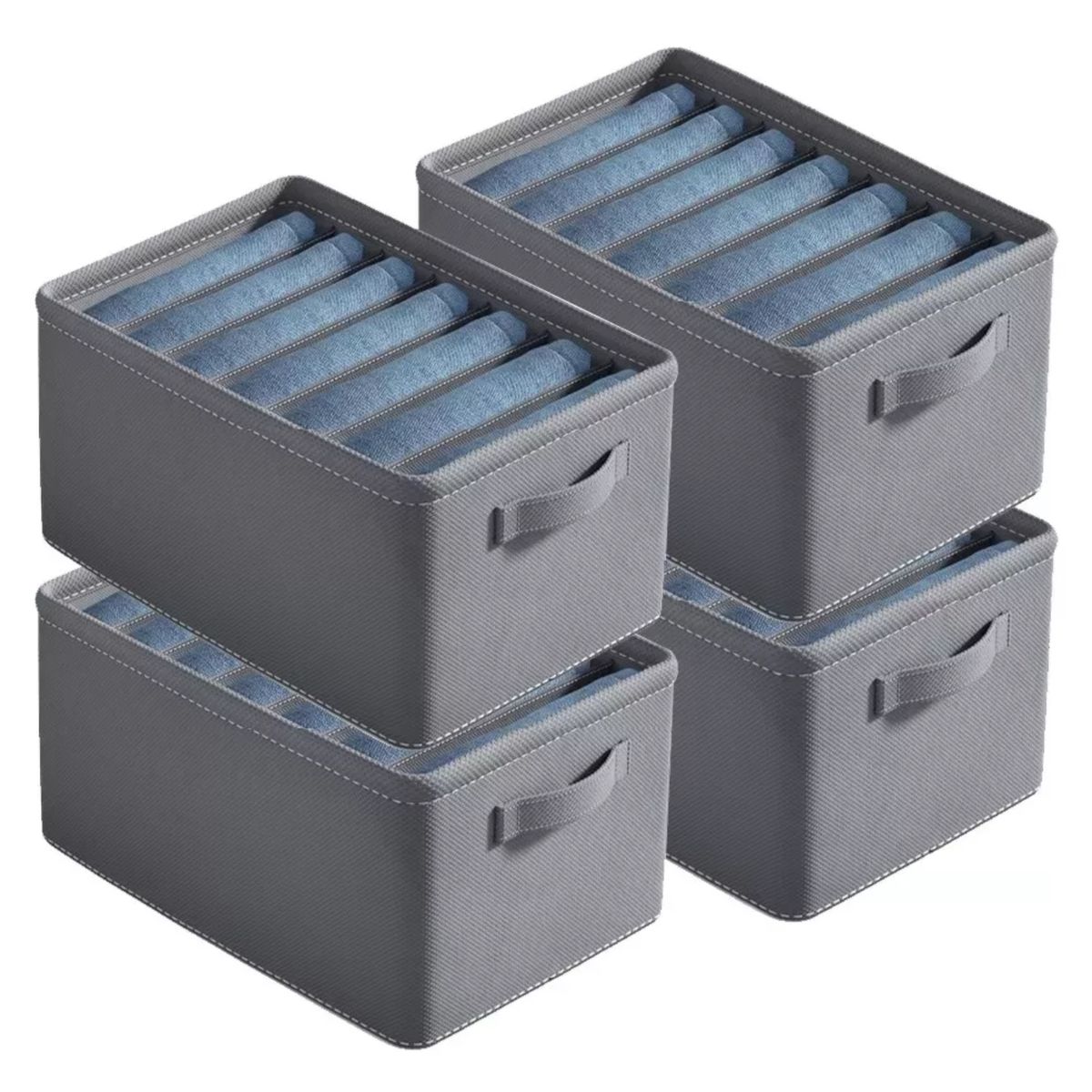 Juego De 4 Organizadores Separadores De Ropa 7 Cuadrados, marca ATURE - Foto Principal