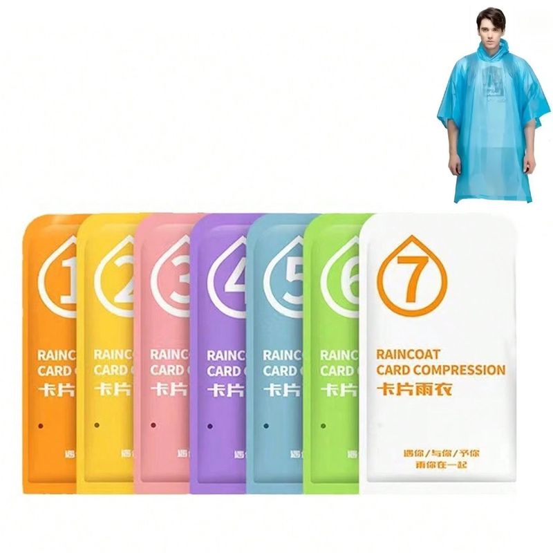 ATURE - Set 7 Ponchos Para Lluvia Capa Agua Poncho Impermeable