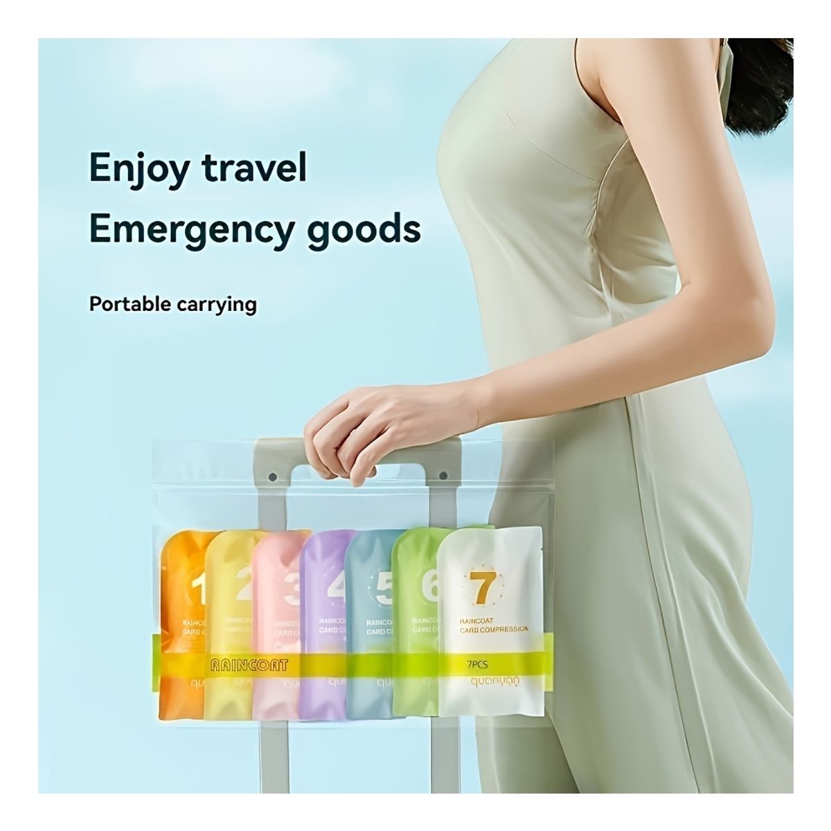 ATURE - Set 7 Ponchos Para Lluvia Capa Agua Poncho Impermeable