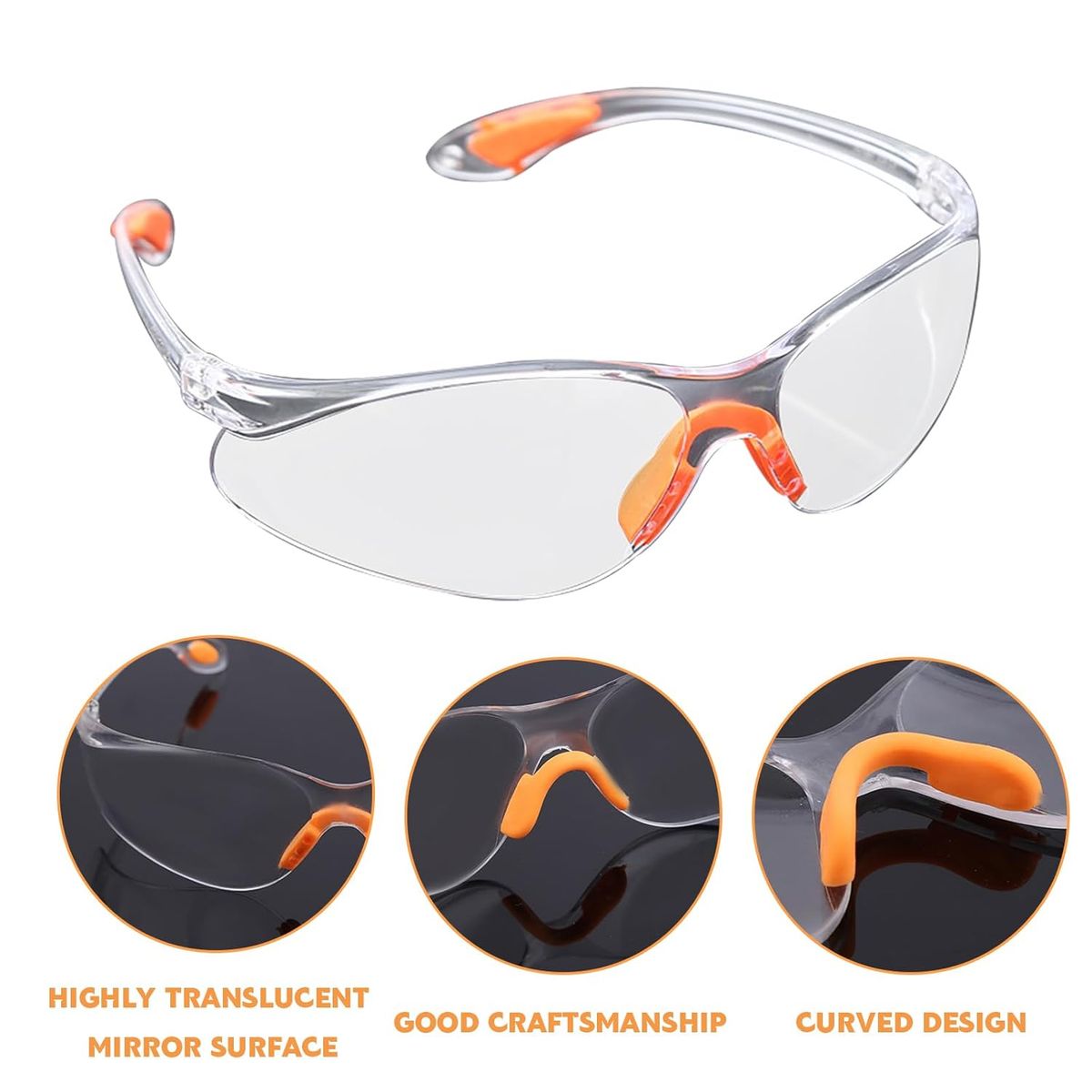 KUANGYE - X24 Lentes De Seguridad Claros antiparras Transparentes