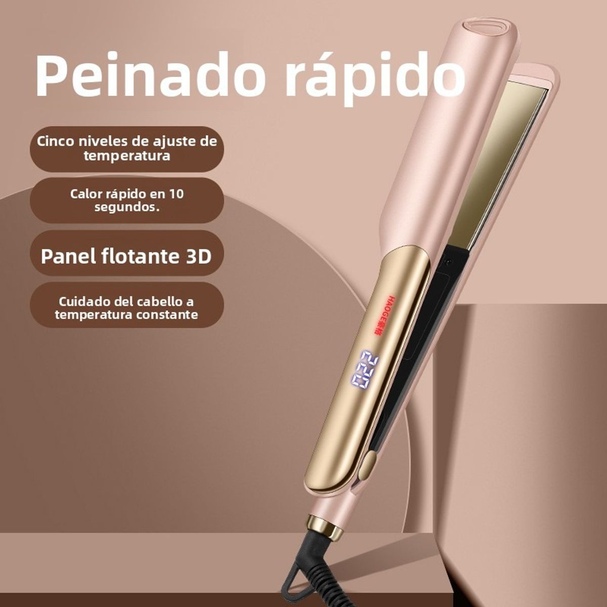 TIOZONEY - Plancha para alisar el pelo