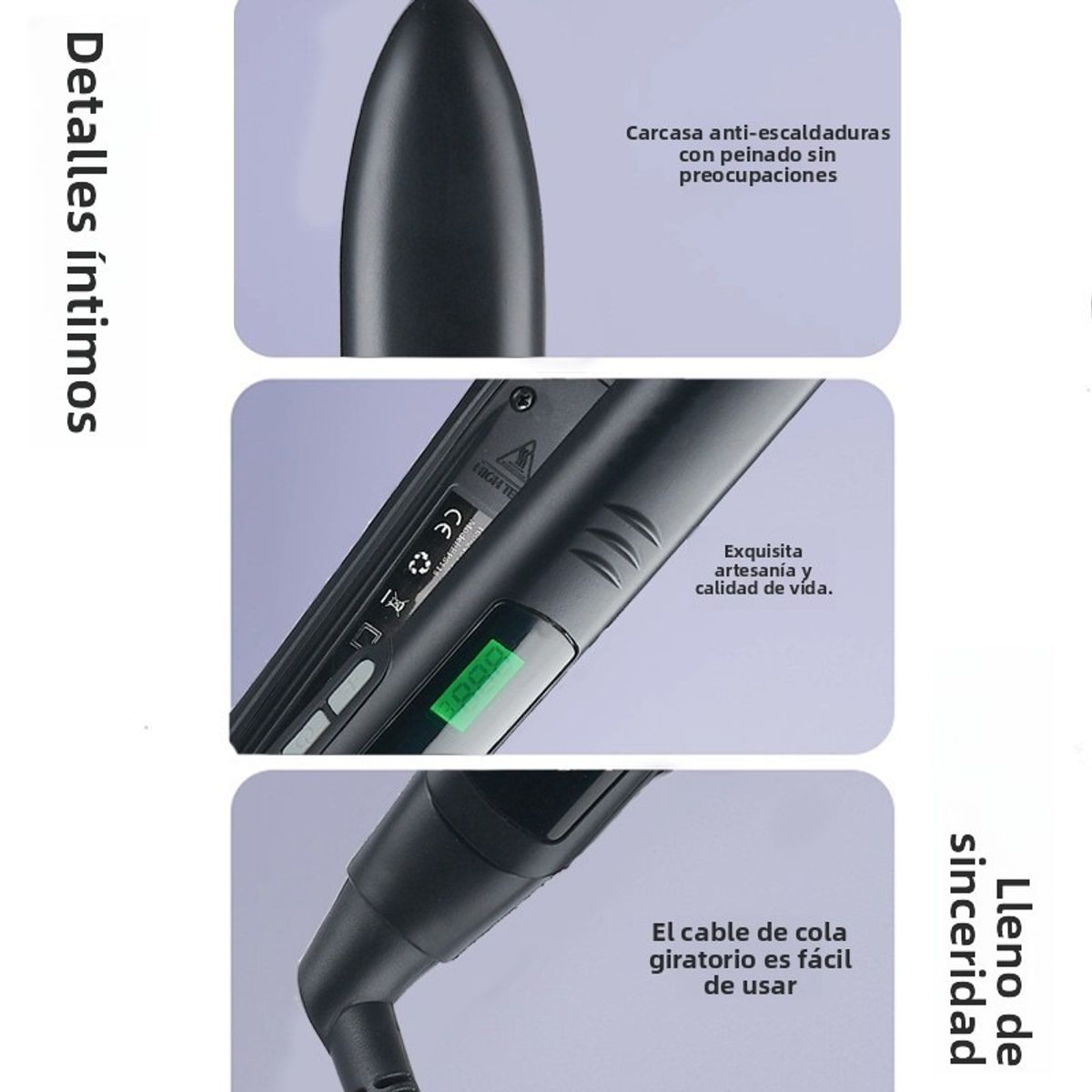 TIOZONEY - Plancha para alisar el pelo