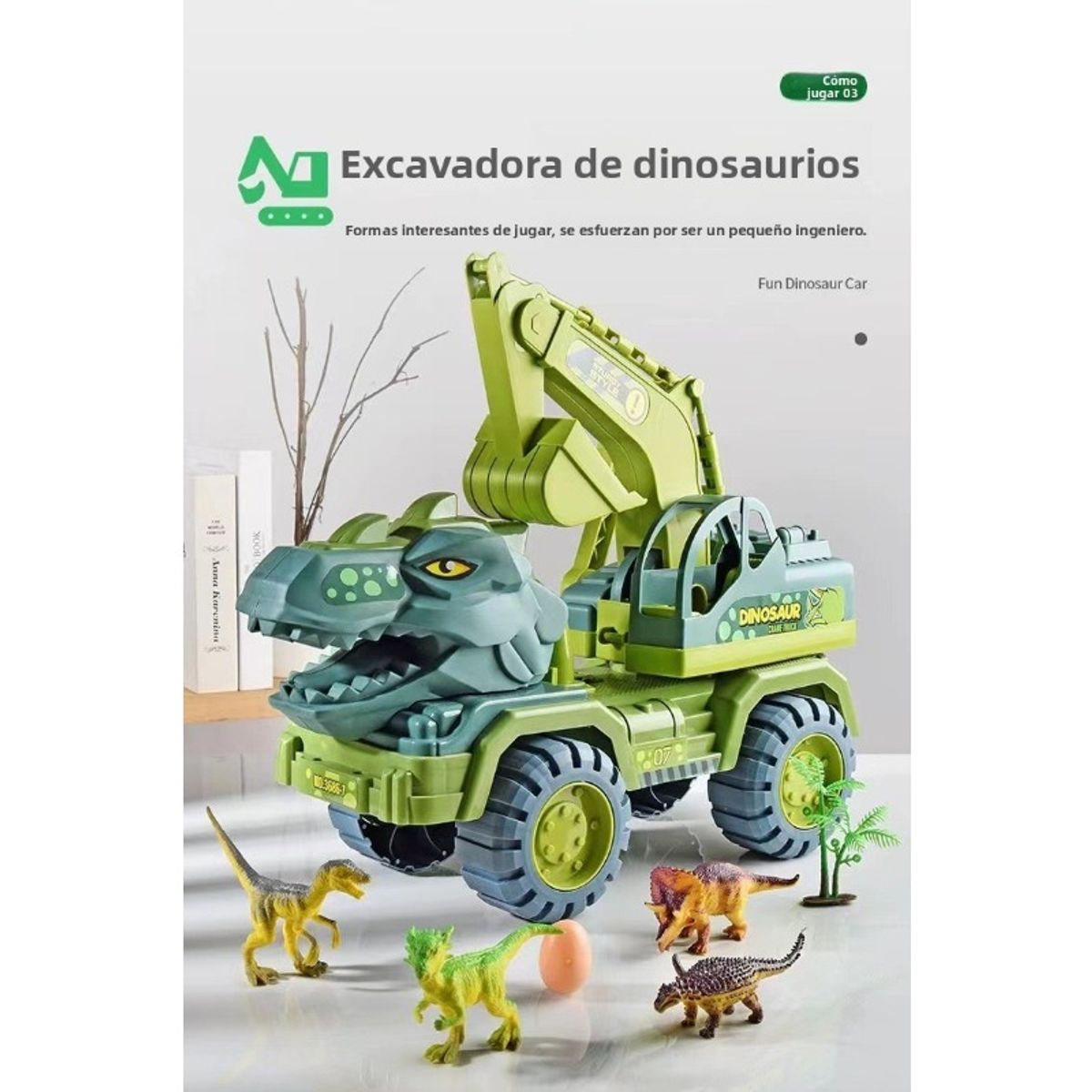 TIOZONEY - Camión de transporte dinosaurio para niños