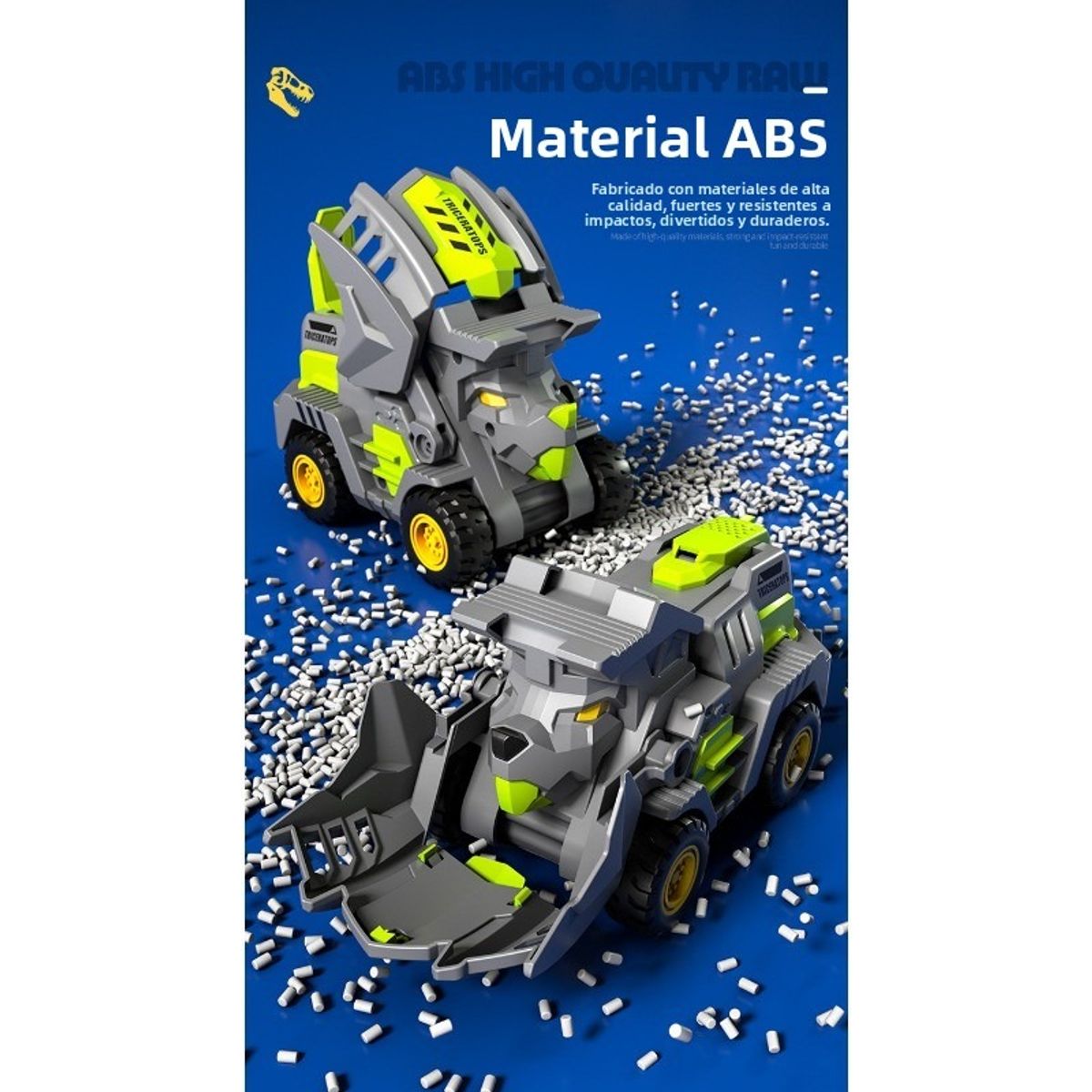 TIOZONEY - Transformable Dino-Coche de Carreras