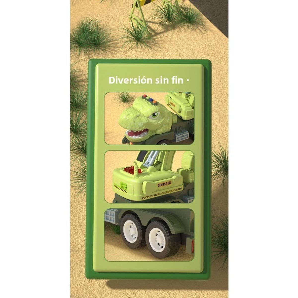 TIOZONEY - Coche de construcción dinosaurio para niños​