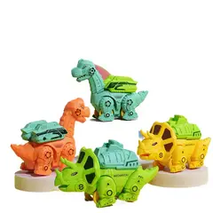 TIOZONEY - Coche de juguete dinosaurio 4pcs