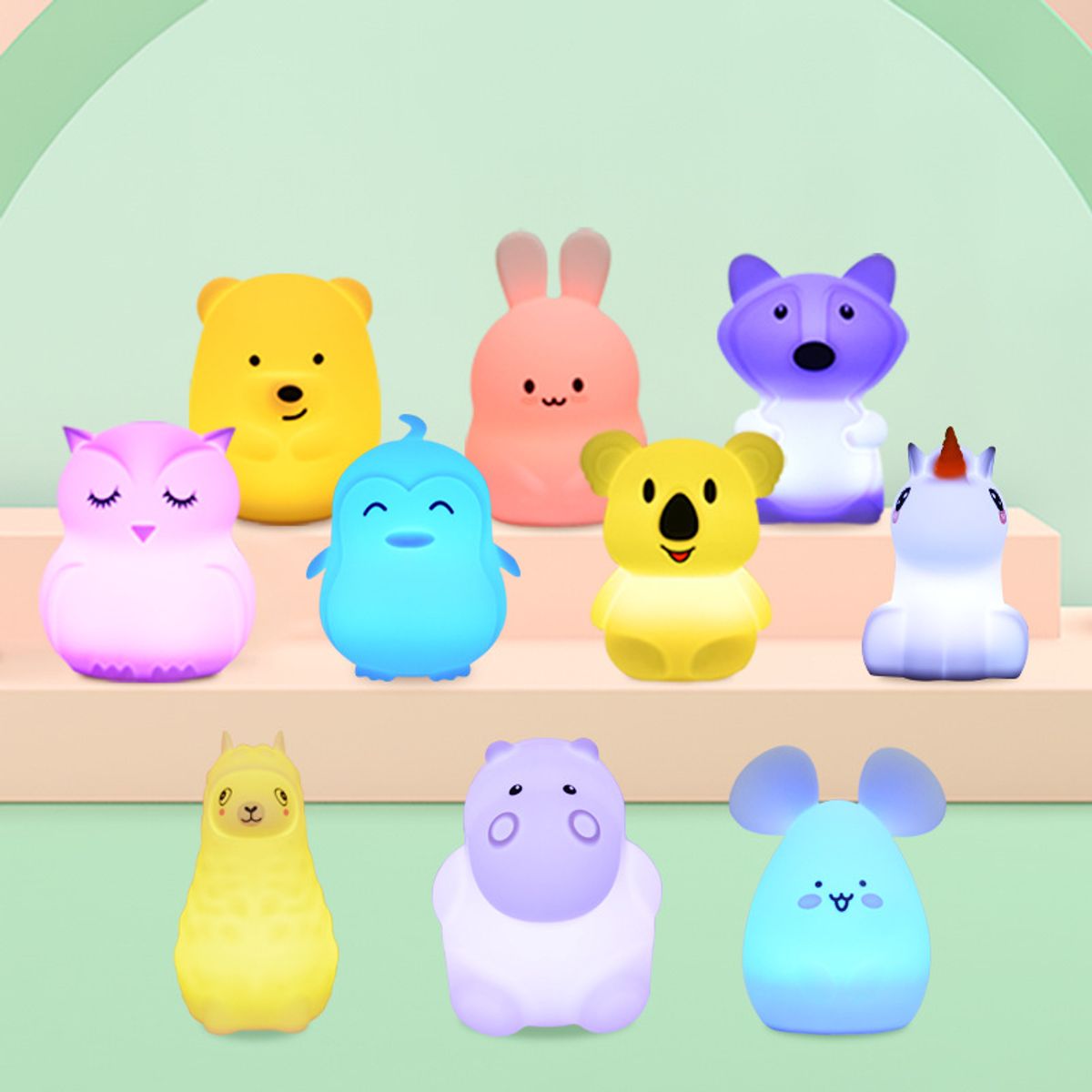 TIOZONEY - Lámpara de mesa de animales Unicornio