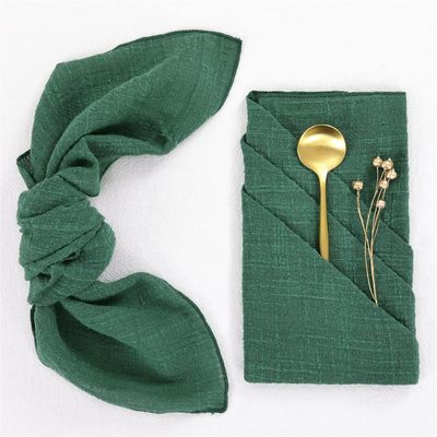 Imagen 2 del producto 6 Servilletas Bohemias Sólidas Cuadradas Rústicas para Eventos