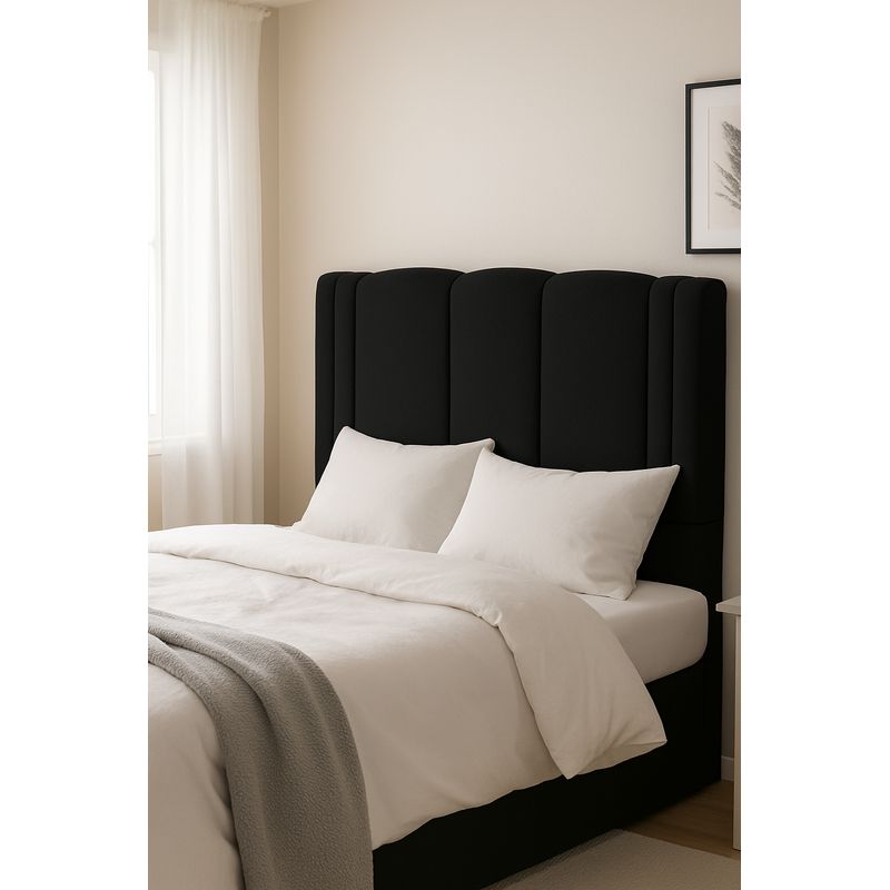 GENERICO - Respaldo De Cama 2 Plazas Milano Negro