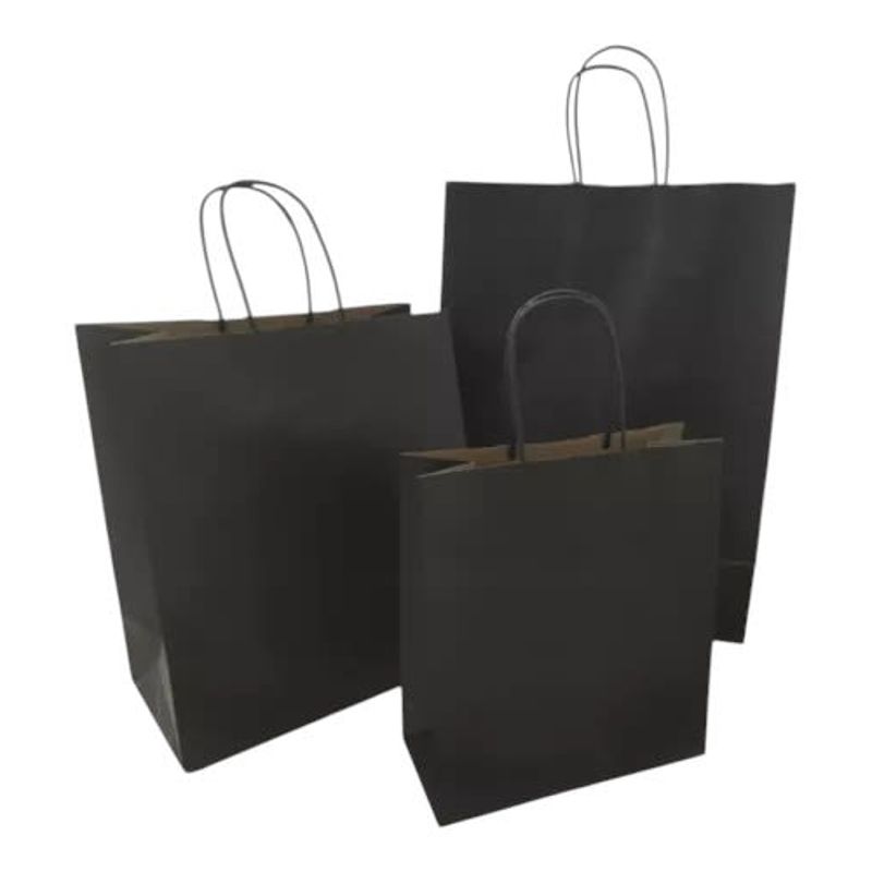 MALIK - Pack 24 bolsas Negro 42x31x12 cm para fiestas