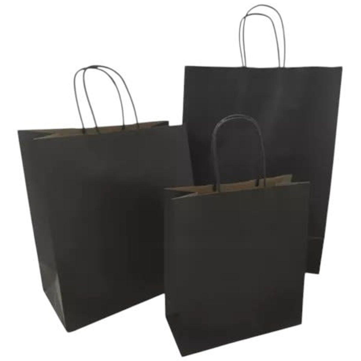 MALIK - Pack 24 bolsas Negro 42x31x12 cm, ¡envío rápido!
