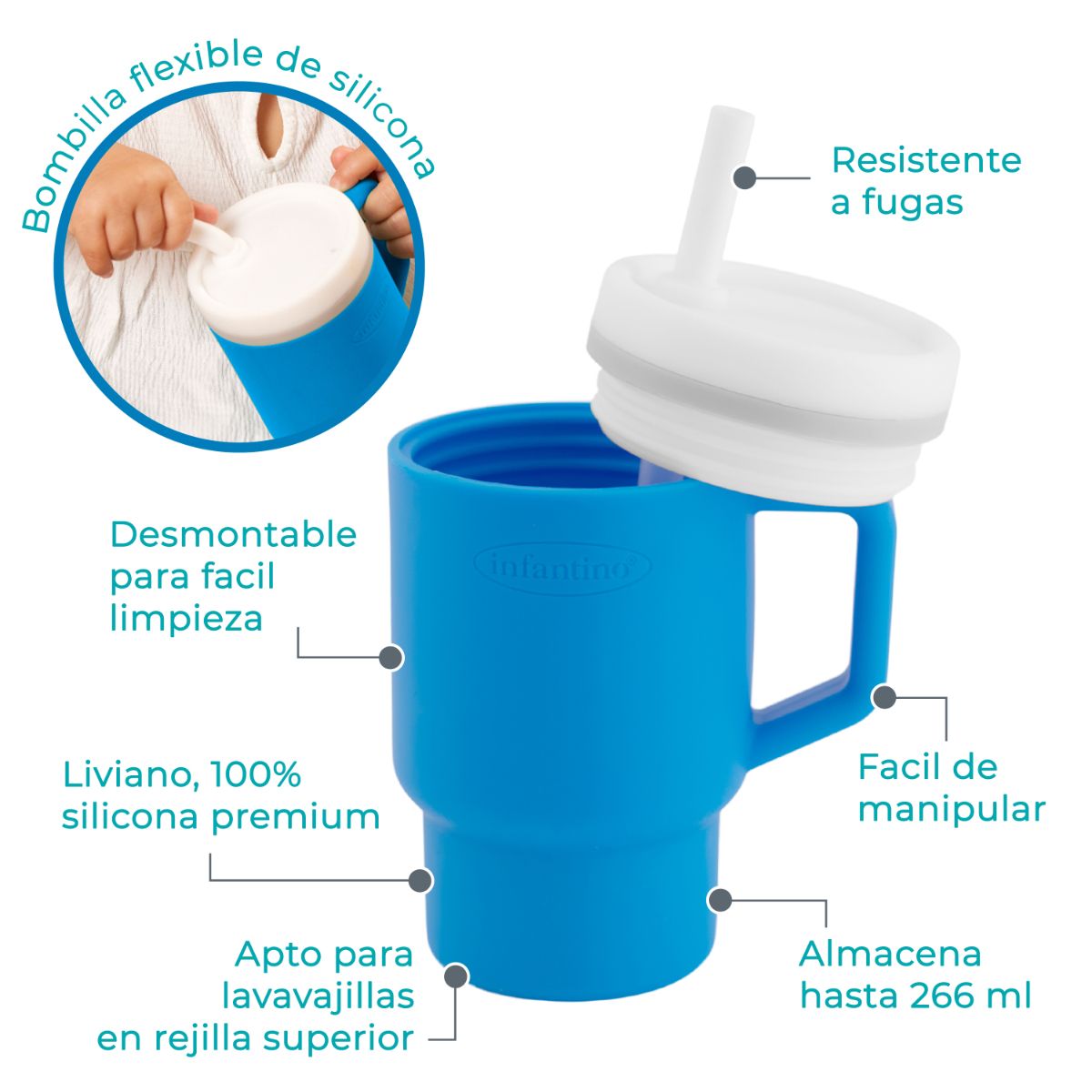 INFANTINO - Vaso Entrenamiento My 1st Tumbler Ocean
