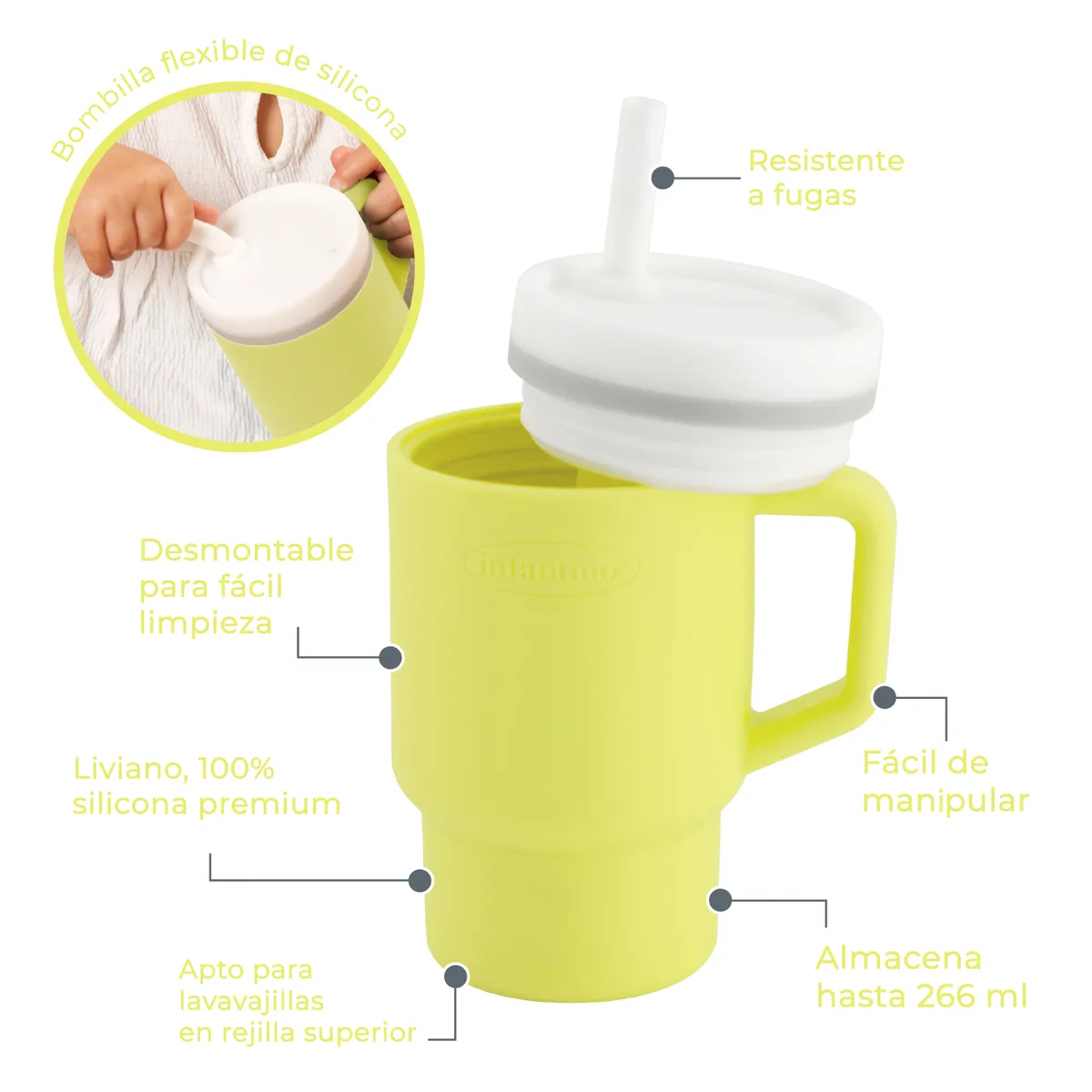 INFANTINO - Vaso Entrenamiento My 1st Tumbler Citrus