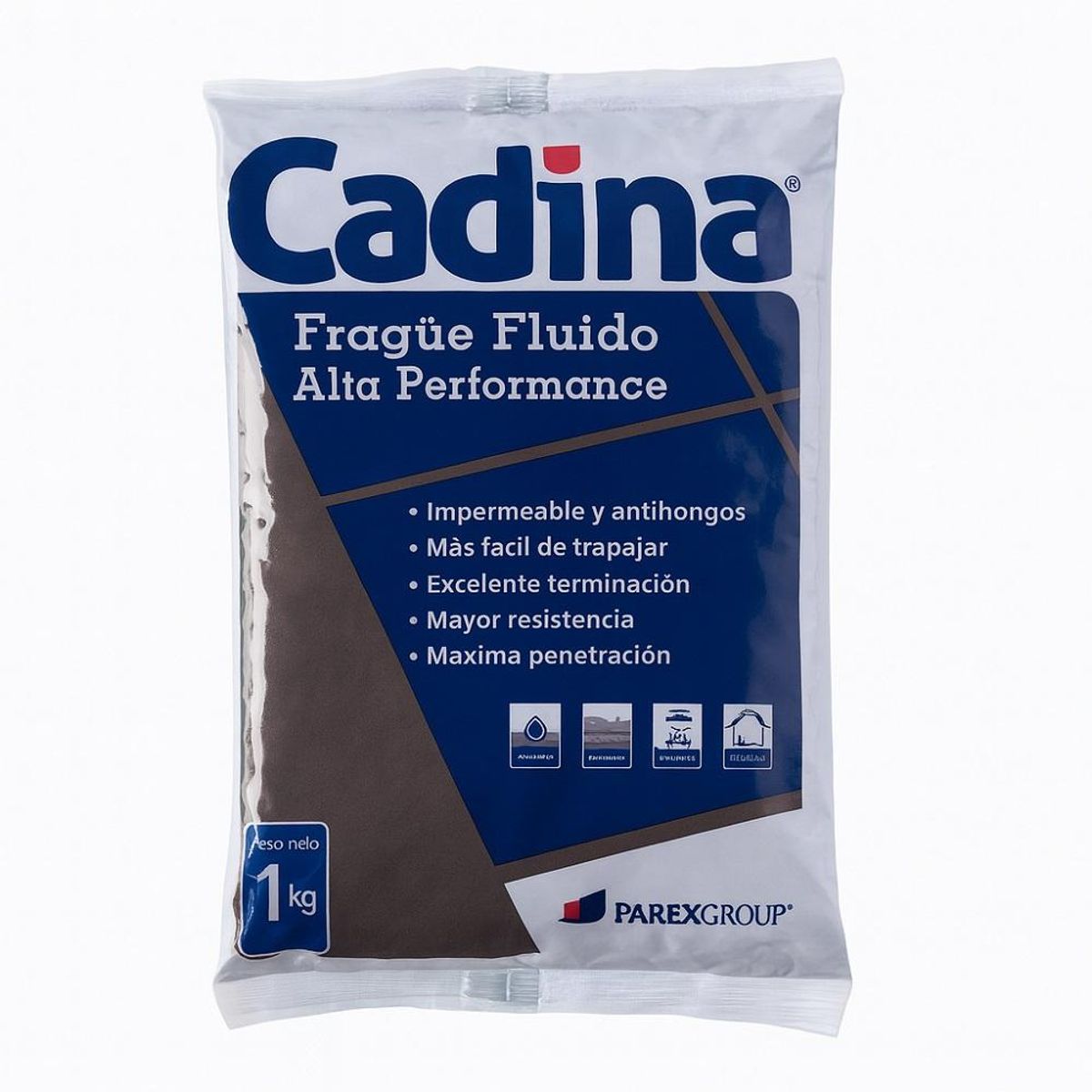 GENERICO - Frague Fluido Negro 1kg Impermeable Antihongos Cadina