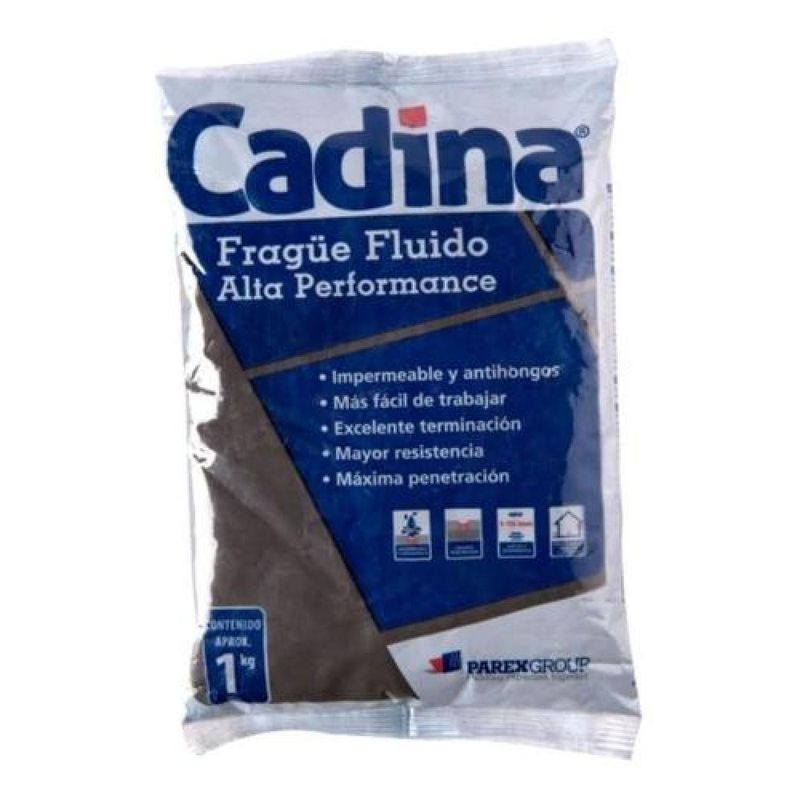 GENERICO - Frague Fluido Negro 1kg Impermeable Antihongos Cadina - Multicolor