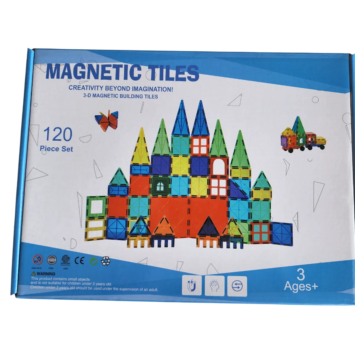 GENERICO - Set De Construcción Azulejos Magnéticos 120 Piezas En Caja