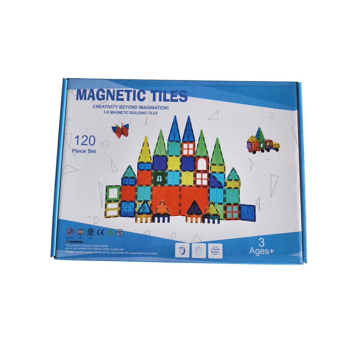 GENERICO - Set De Construcción Azulejos Magnéticos 120 Piezas En Caja