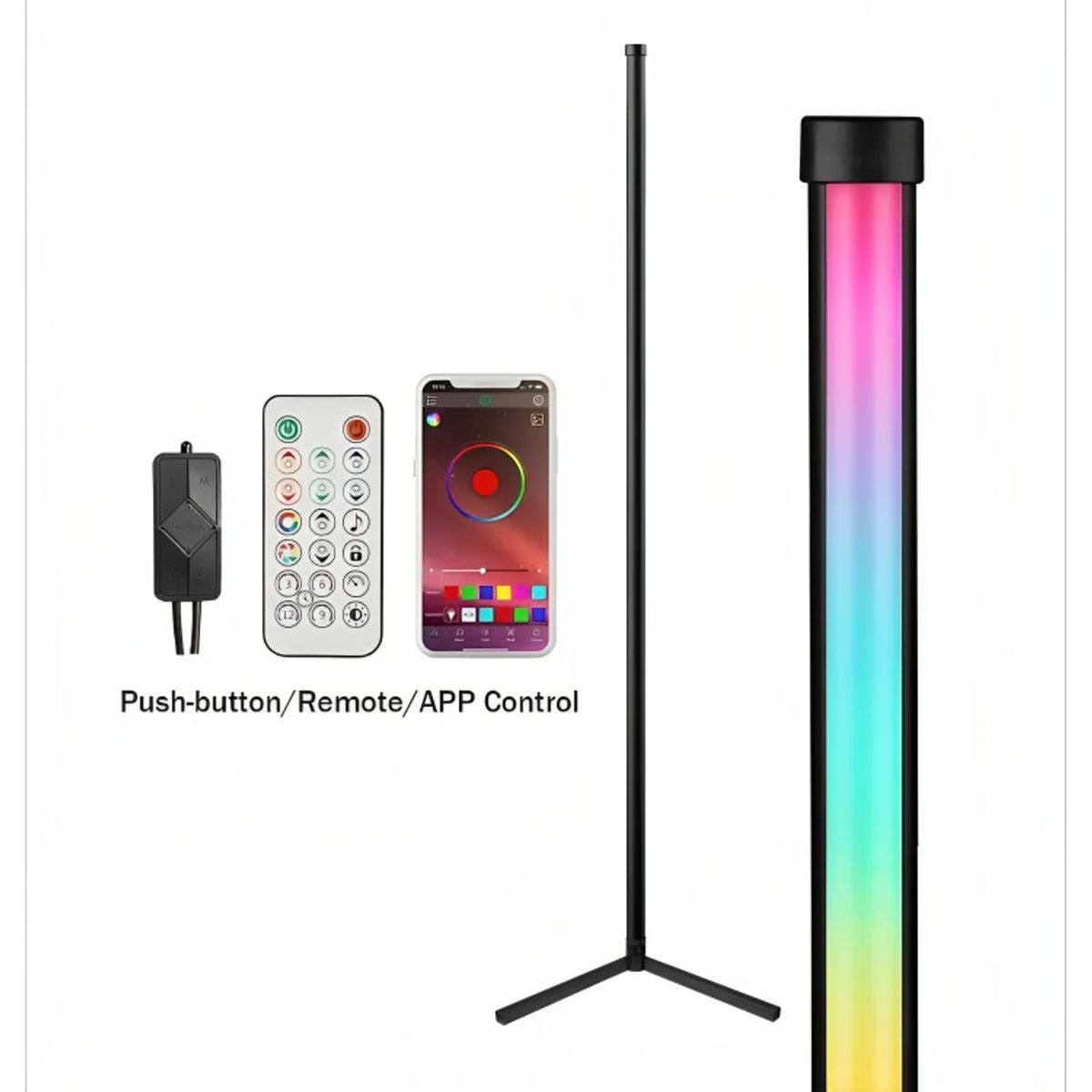 GENERICO - Lamparas De Pie Moderna Led De Esquina Rgb Control App