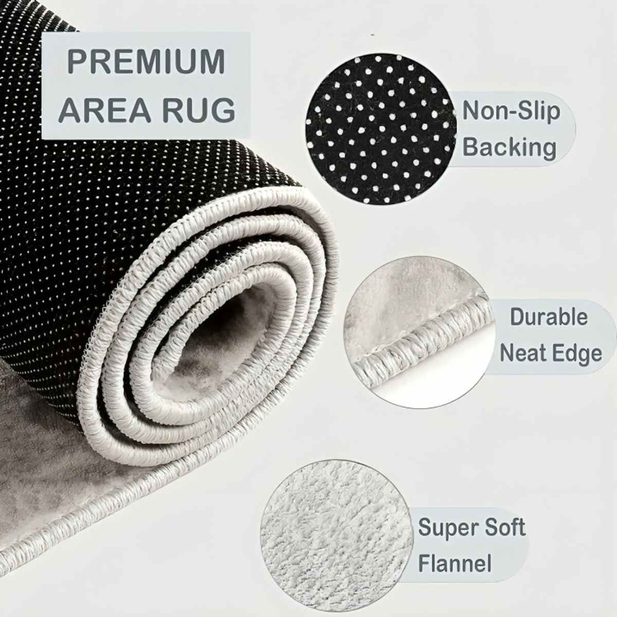 GENERICO - Alfombras Peludas Antideslizante 120 X80 Cm