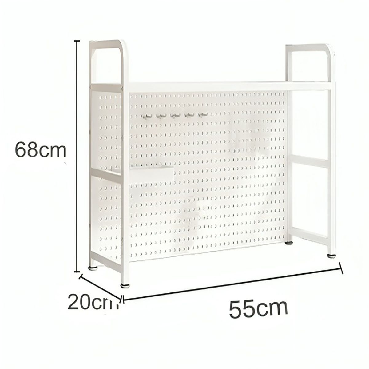 GENERICO - Rack Estante Organizador De Escritorio 1 Nivel 55x68x20