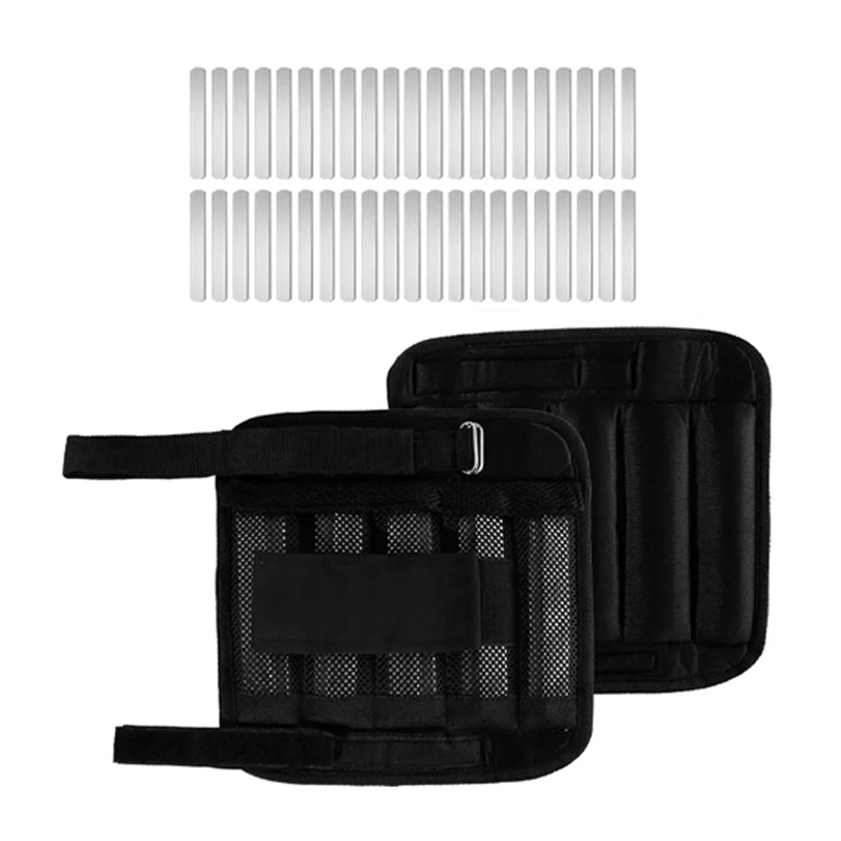 SDFIT - Pesas De Tobillo Placas Acero Ajustables 2,5kg X 2 = 5kg