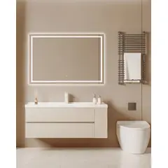 DELL ORTO - Espejo rectangular Led touch 120x80 cm iluminación frontal - Etna…