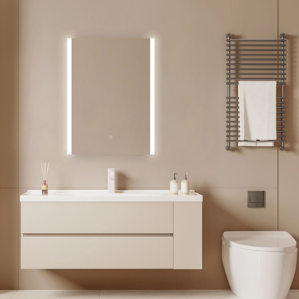 DELL ORTO - Espejo rectangular Led touch 60x80 cm iluminación frontal - Sella