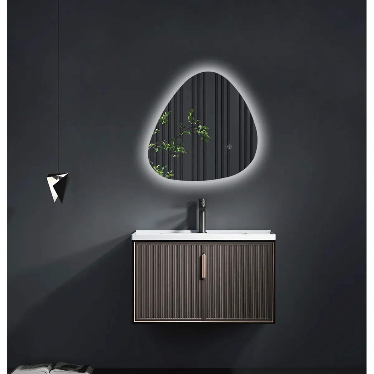 DELL ORTO - Espejo orgánico Led touch 50x50 cm Iluminación trasera - Bari…