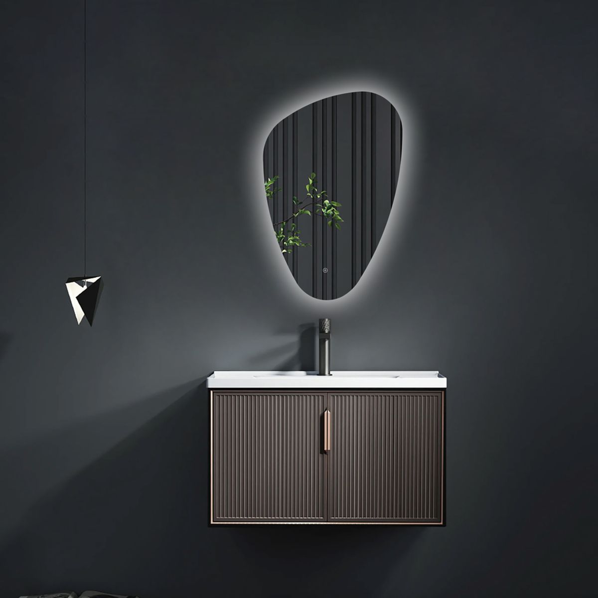 DELL ORTO - Espejo orgánico Led touch 60x90 cm Iluminación trasera - Riva…