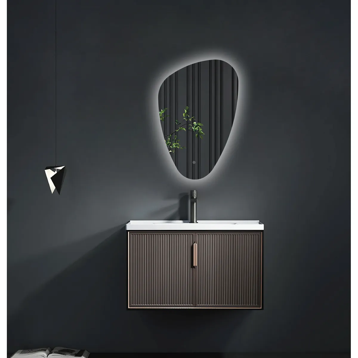 DELL ORTO - Espejo orgánico Led touch 60x90 cm Iluminación trasera - Riva…