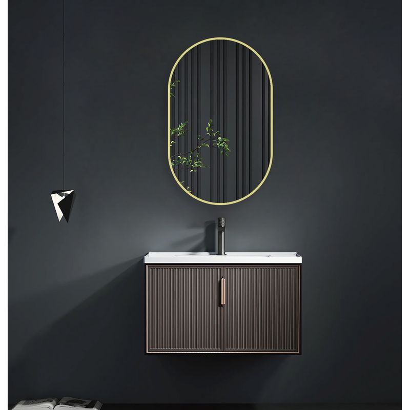 DELL ORTO - Espejo forma ovalada marco dorado 50x80 cm - Spello