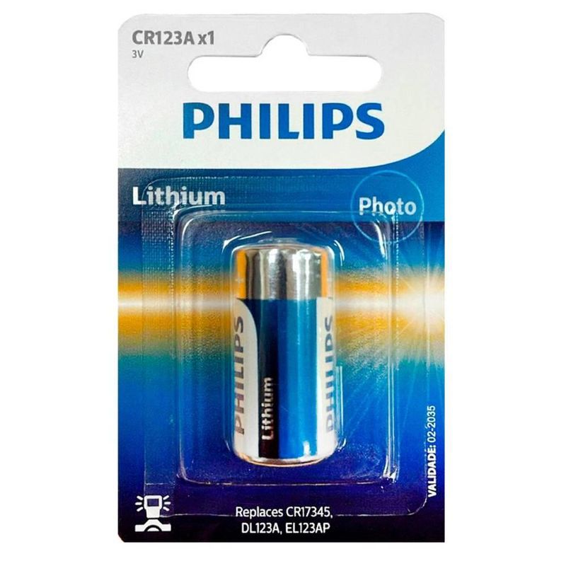 PHILIPS - Microbateria de Litio Philips CR123A 3V