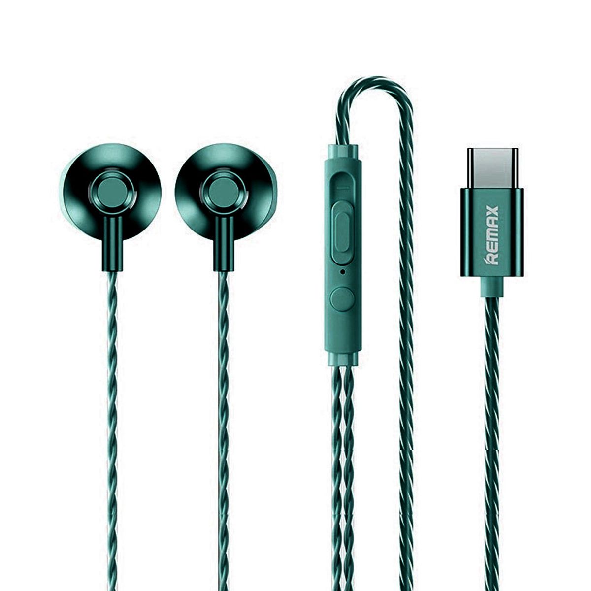 REMAX - Audífonos Remax RM-711A Tipo-C Varios Colores Verde