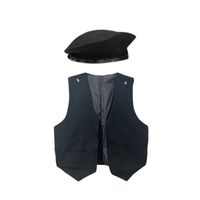 Traje Gaucho Chaleco + Boina Para Niños Fiestas Patrias