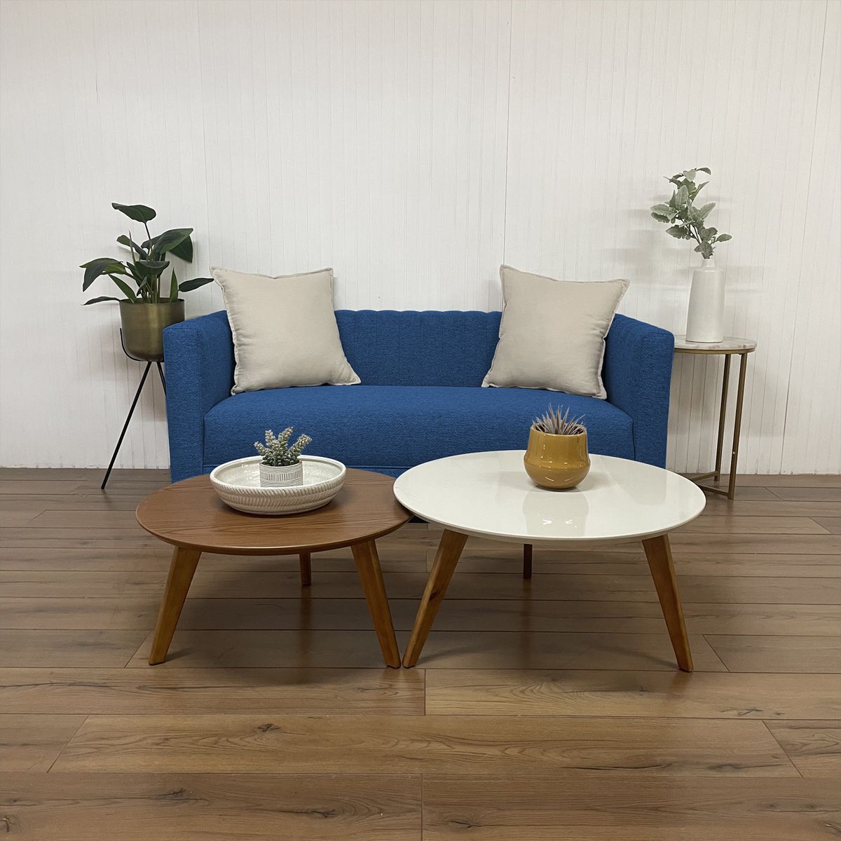 SOFAS HOME - SOFA INDO CHENILLE AZUL