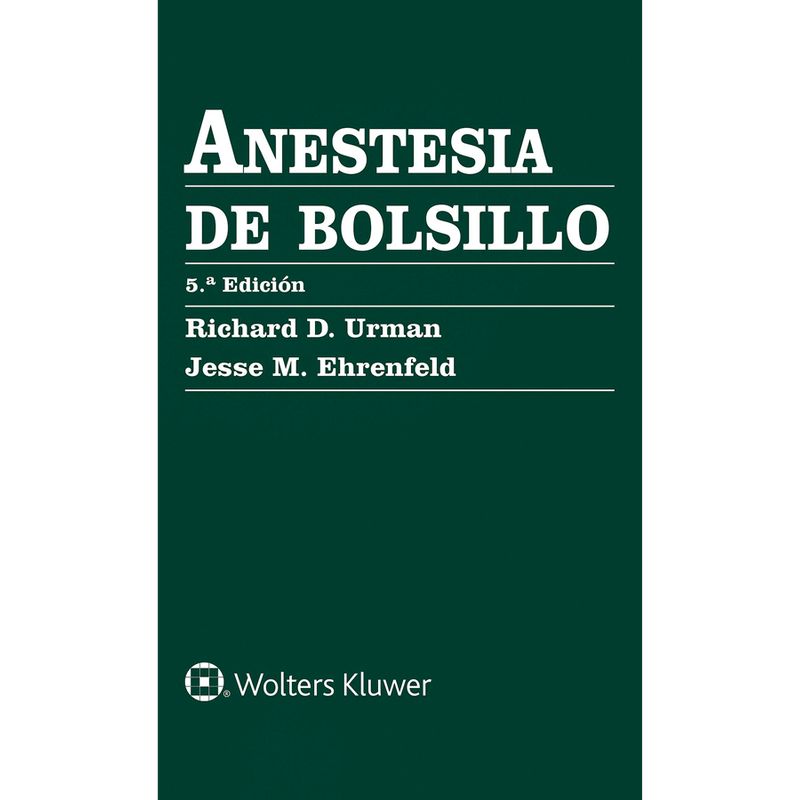 EDITORIAL MEDITERRANEO - Libro Anestesia de bolsillo 5ª Ed.