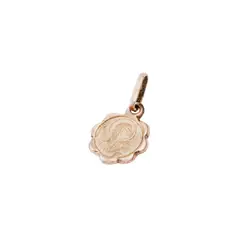 JB JOYAS BARON - Colgante Oro Miel 18kt San Benito 10mm