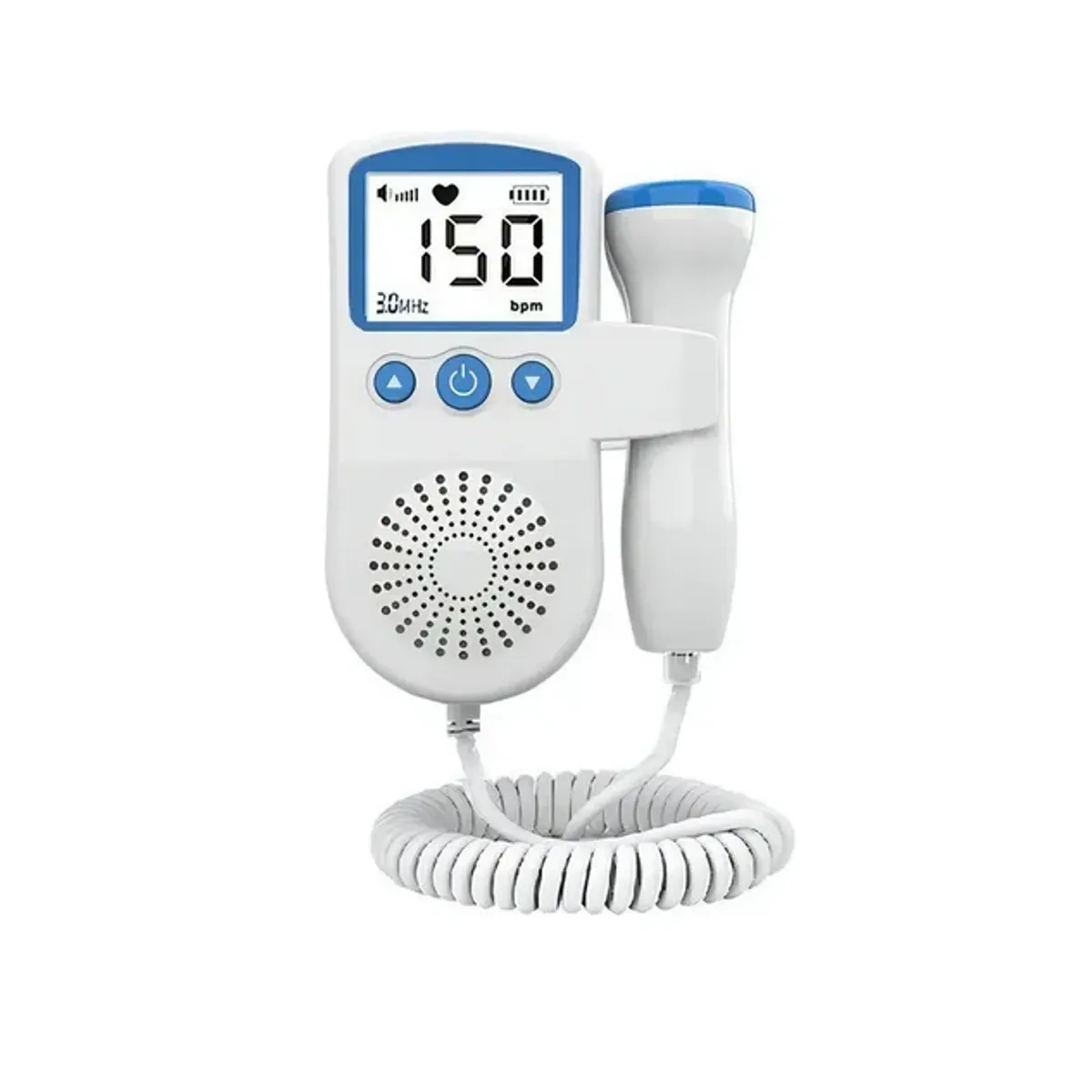 GENERICO - Monitor de frecuencia cardíaca Doppler fetal de color azul