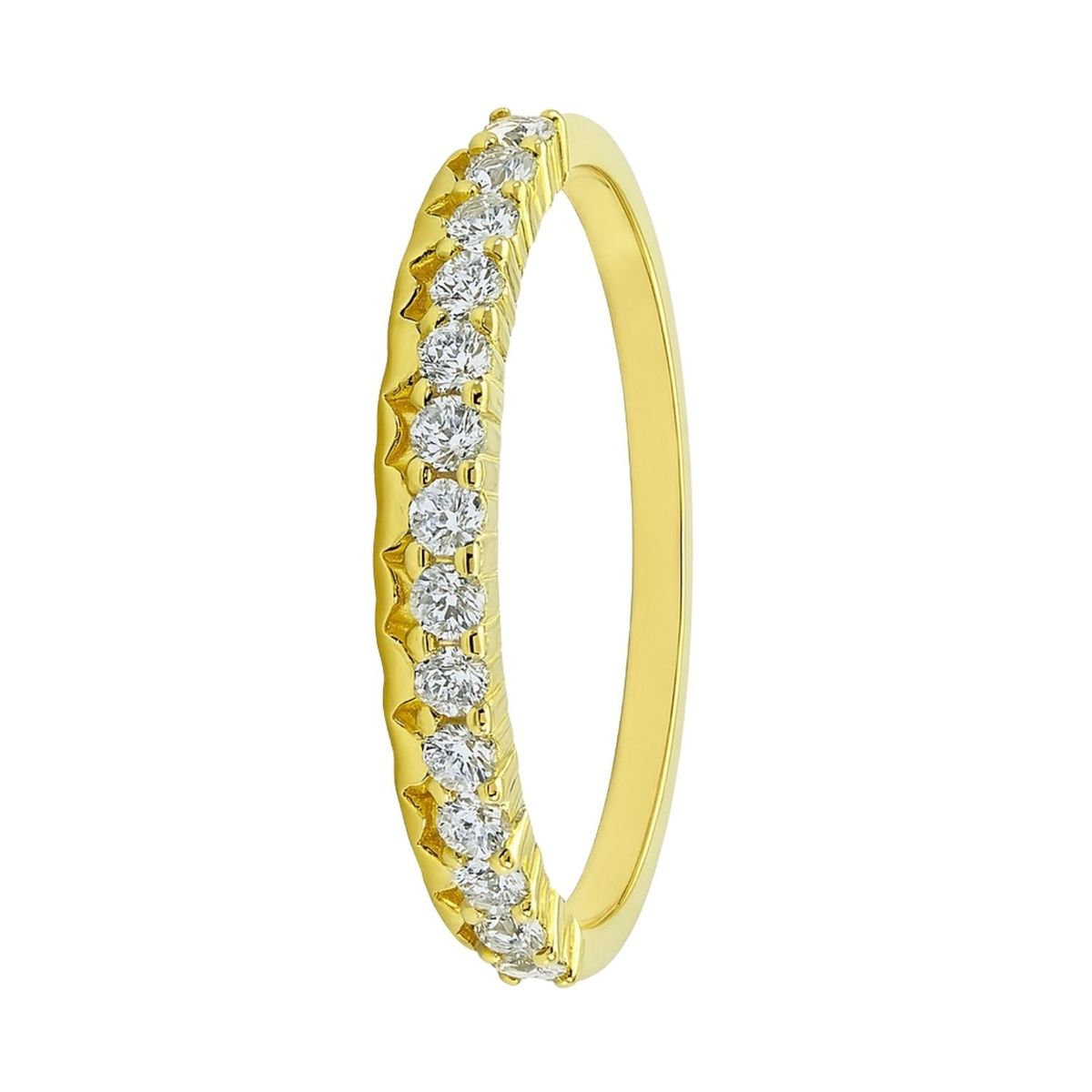 JB JOYAS BARON - Anillo Revestido en Oro 18kt Medio Cintillo Circonita