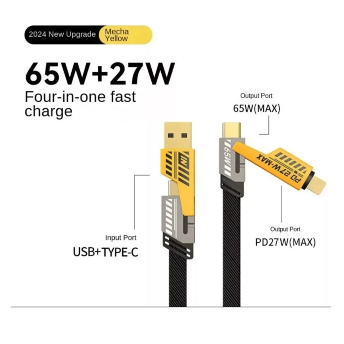 GENERICO - Cable De Datos De Carga Rápida 4 En 1 Tipo A Y C