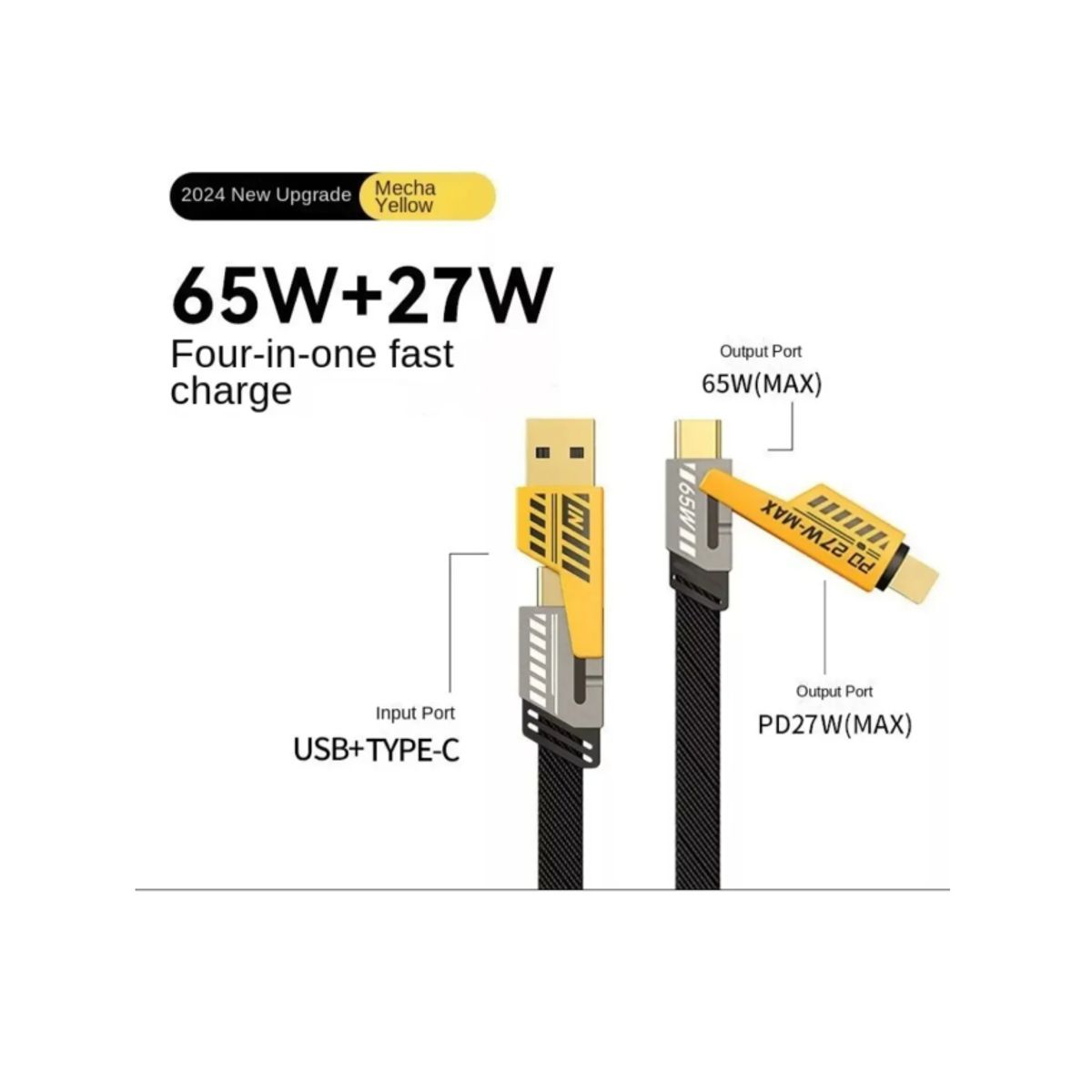 GENERICO - Cable De Datos De Carga Rápida 4 En 1 Tipo A Y C