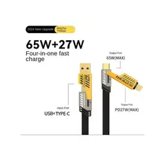 GENERICO - Cable De Datos De Carga Rápida 4 En 1 Tipo A Y C