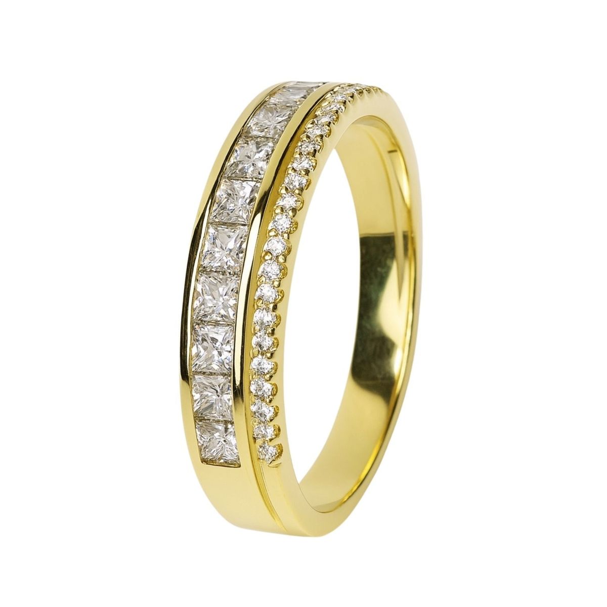 JB JOYAS BARON - Anillo Revestido en Oro 18kt Princesa con Circonita
